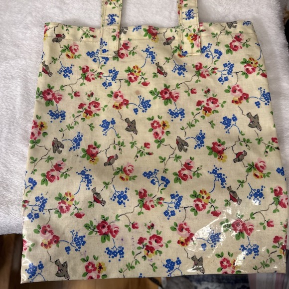 Cath Kidston Ltd Original London Oilcloth PVC Coated Tote Bag Birds Water Resis - Picture 3 of 10